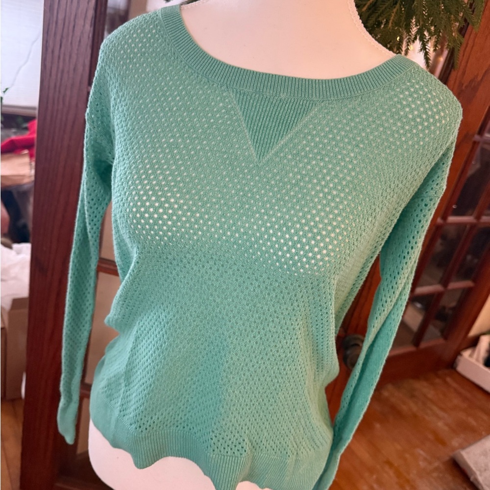 American Eagle Outfitters Teal Crew Neck Sweater
